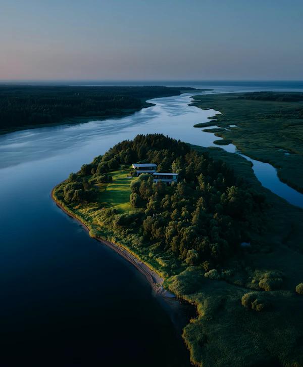 Aerial View of Peninsula