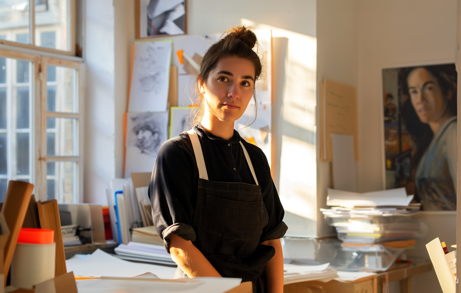 Woman in Artist's Studio