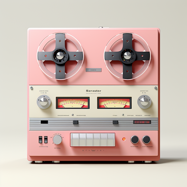 Lummi Photo - Sereter Vintage Peach Pink Reel-to-Reel Tape Recorder