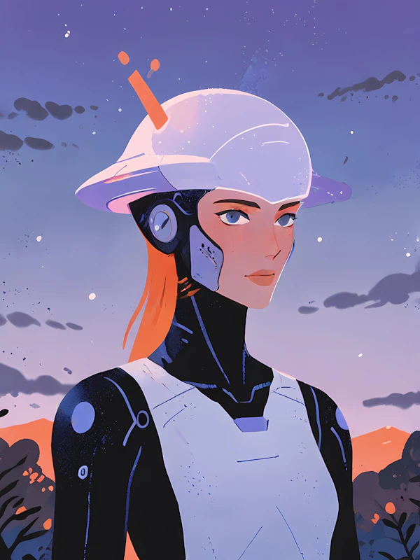 Futuristic Cyborg Character