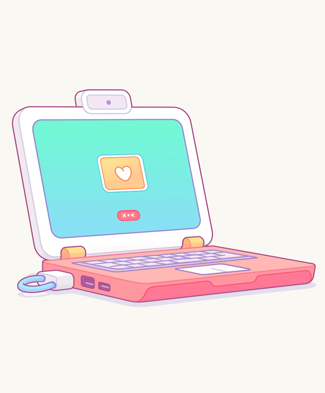 Stylized Laptop Illustration