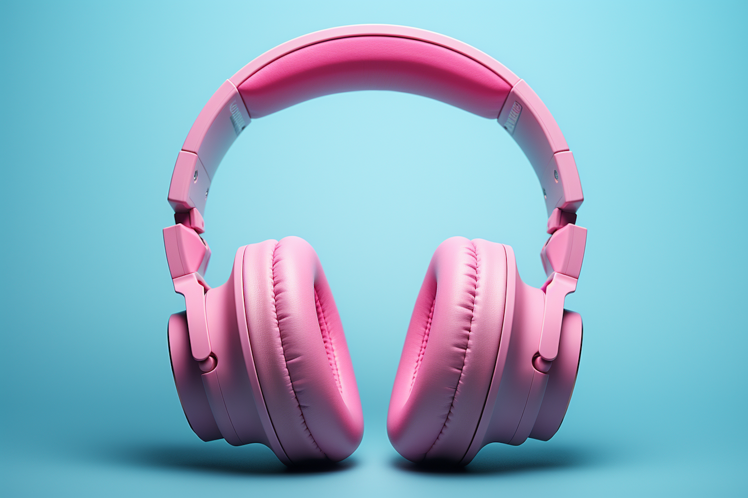 Stylish Pink Matte Over-Ear Headphones