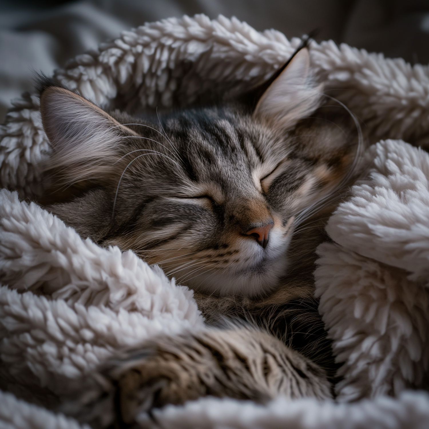 Sleeping Tabby Cat