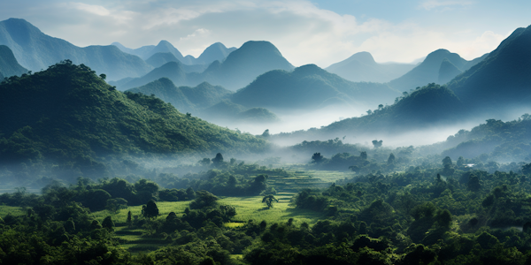 Misty Morning in the Terraced Valleys