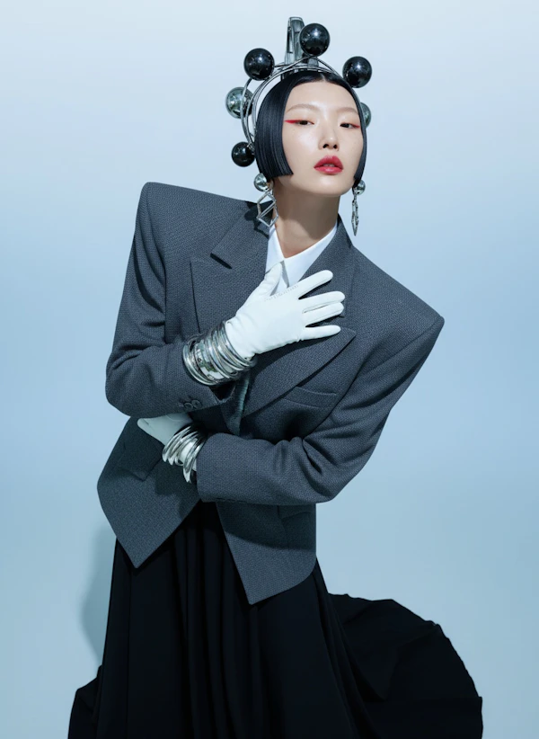 Avant-Garde Fashion Pose