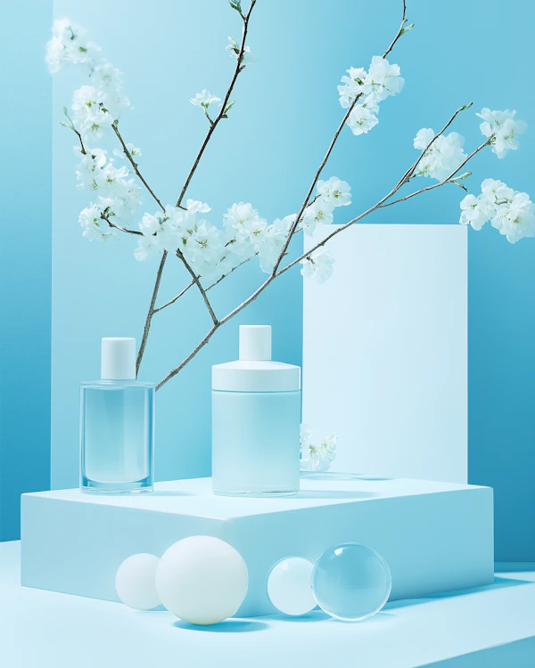 Minimalist Perfume Arrangement