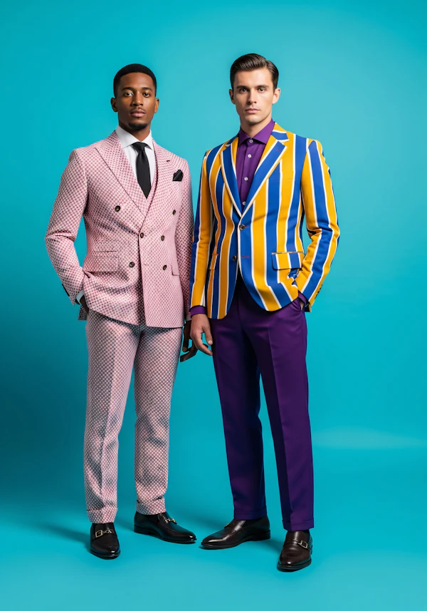 Stylish Duo in Suits