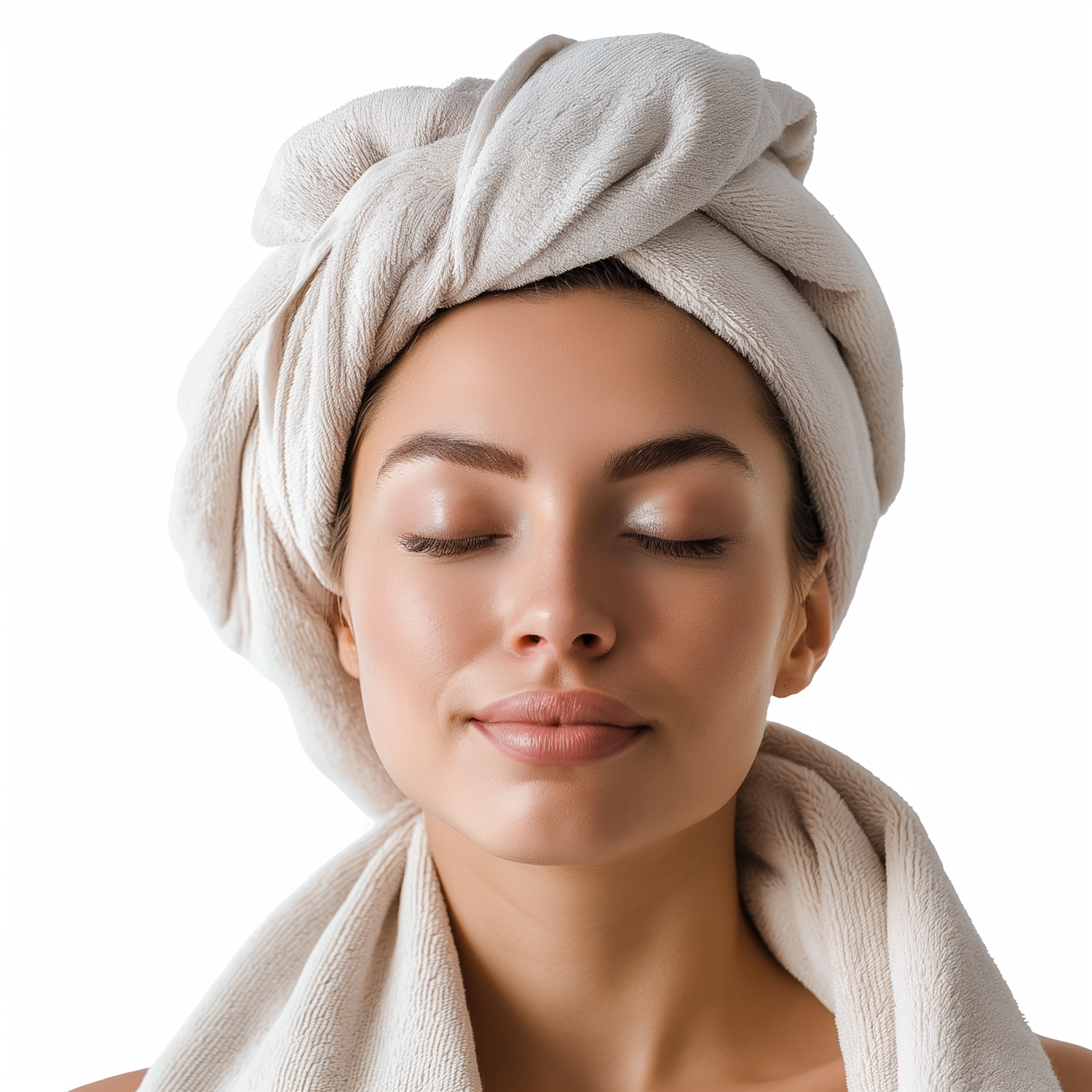 Serene Woman in Spa Setting