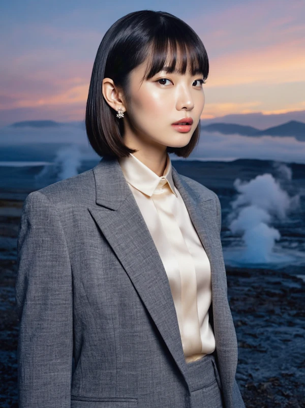Elegant Woman Outdoors
