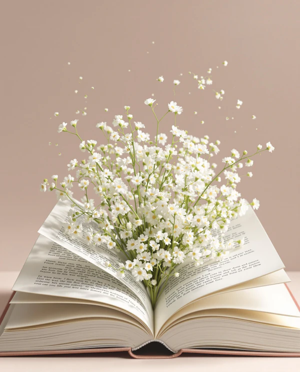 Book with Blossoming Ideas