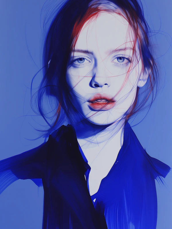 Painterly Red-Haired Woman