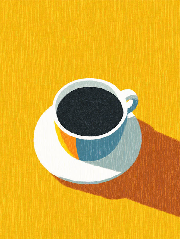 Stylized Coffee Cup Illustration