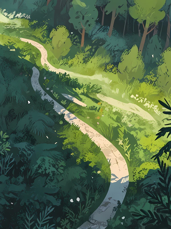 Forest Path Illustration