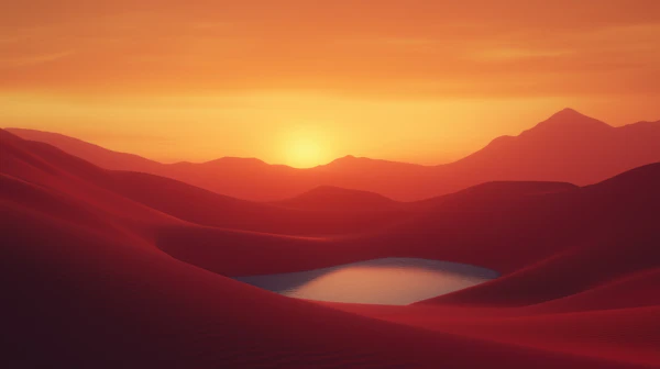 Serene Desert Sunset