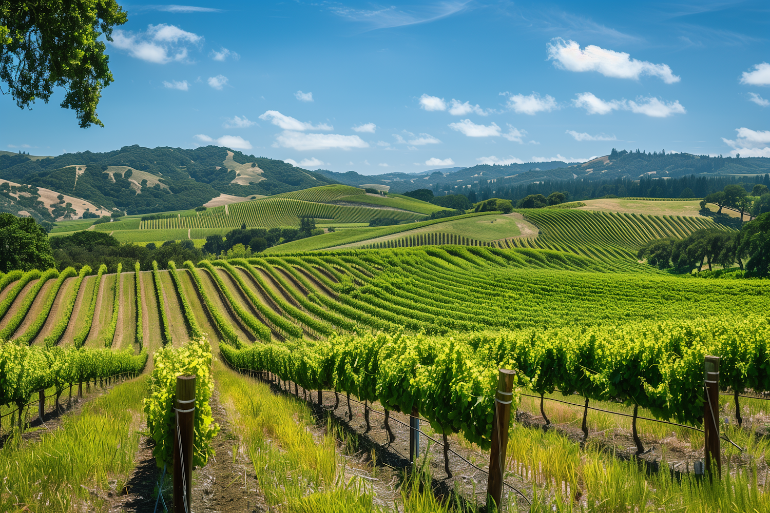 Serene Vineyard Panorama