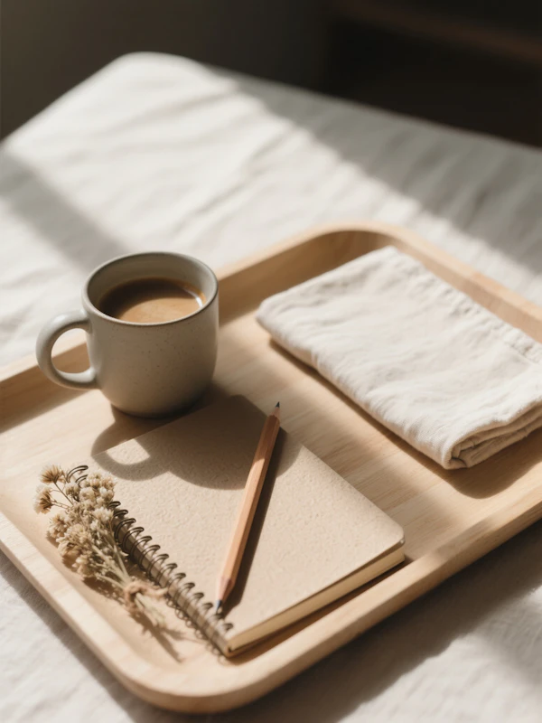 Cozy Bedside Tray Scene