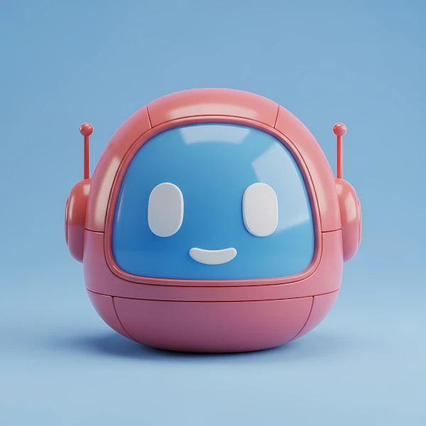 Cheerful Robot Illustration