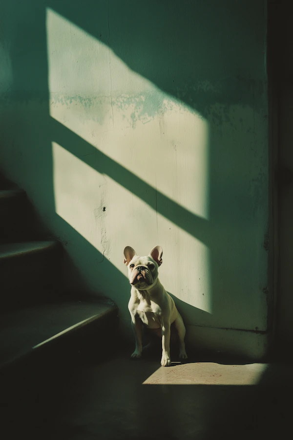 French Bulldog in Light and Shadow