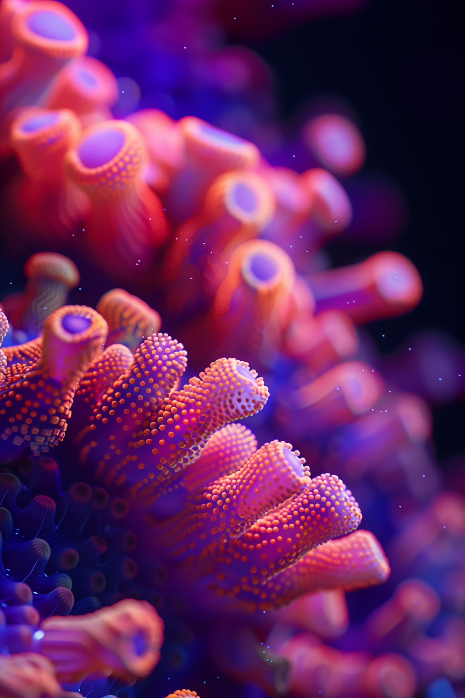 Vibrant Sea Anemones Close-Up