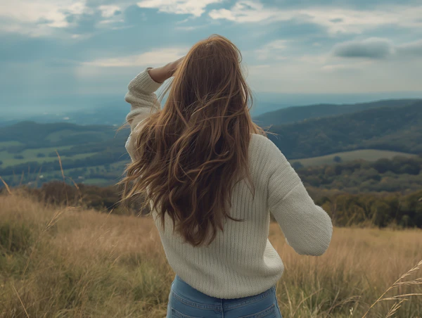 Contemplative Woman in Nature