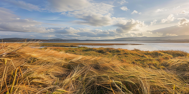 Serene Wheat Fields Landscape