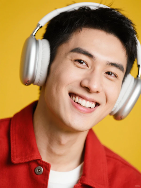 Joyful Headphone Portrait