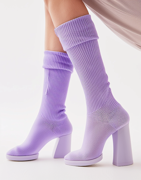 Fashionable Purple Socks and Shoes