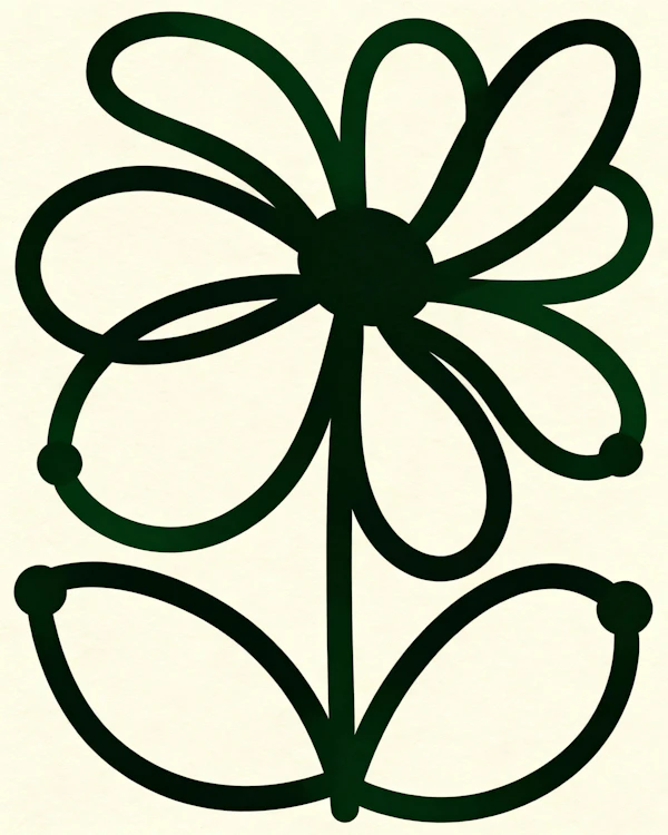 Minimalist Flower Art