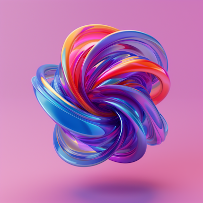 Abstract Ribbon Sculpture