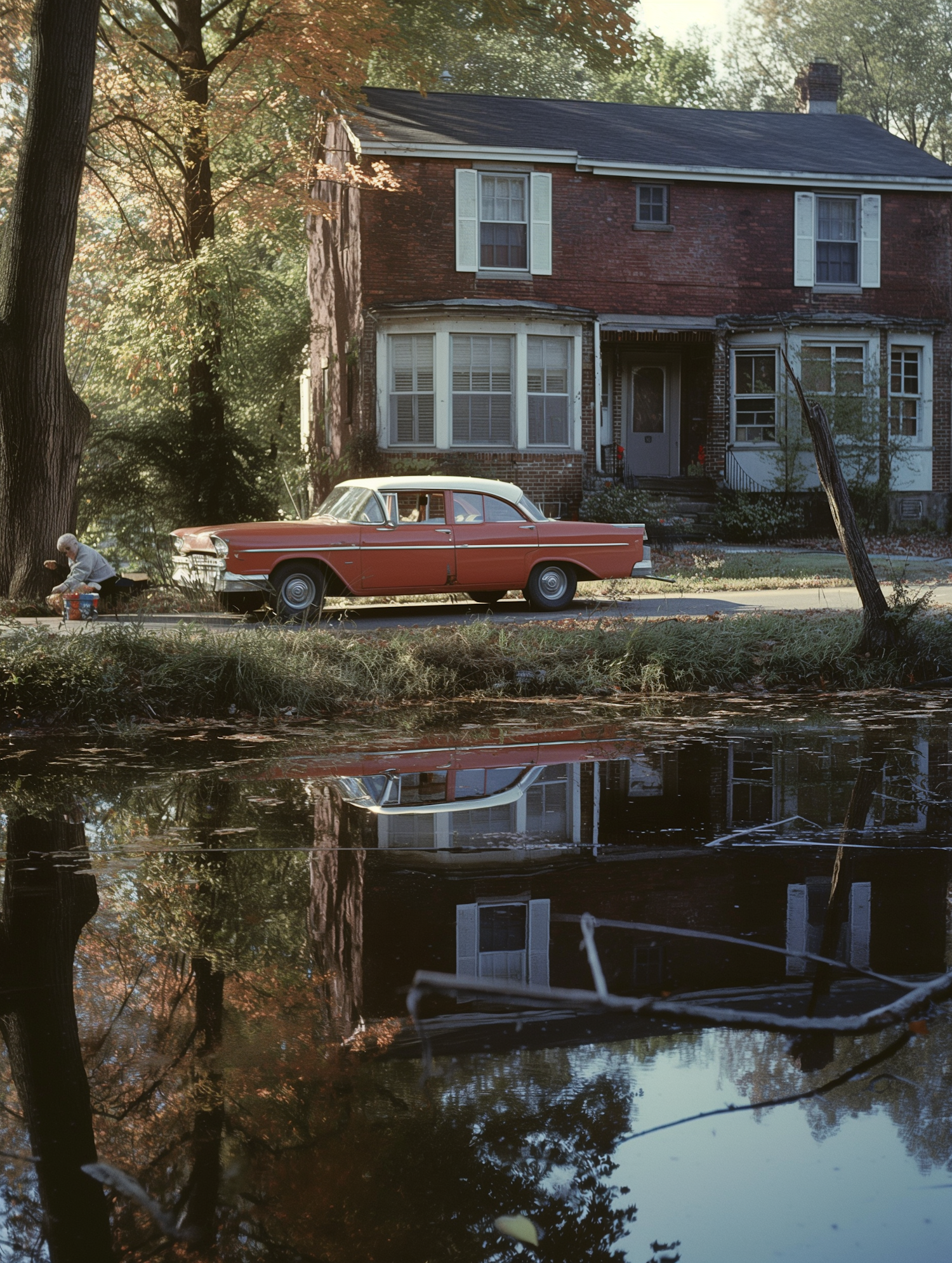 Autumn Suburban Reflection