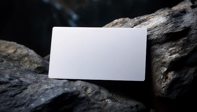 Minimalist Card on Rocks