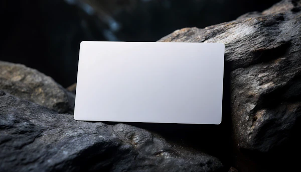 Minimalist Card on Rocks