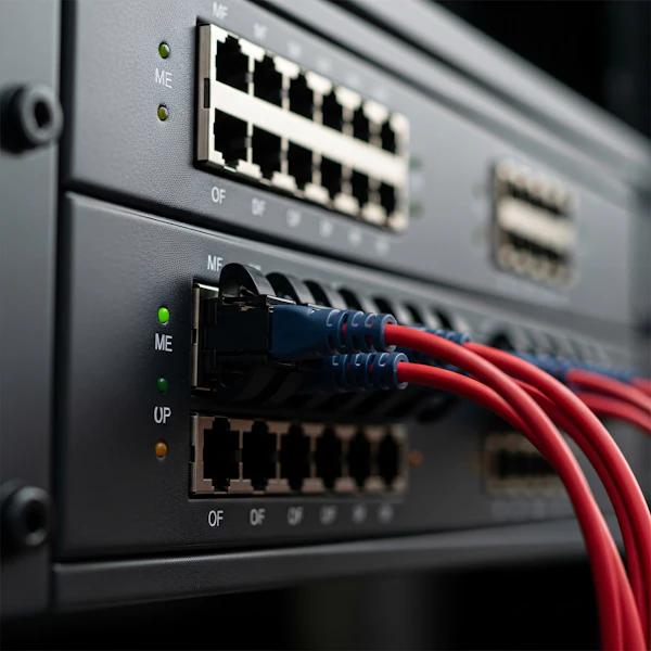 Network Switch Close-Up