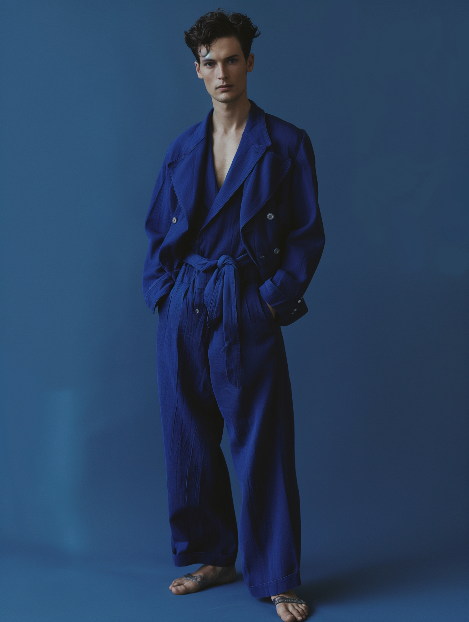 Blue Attire Fashion Portrait
