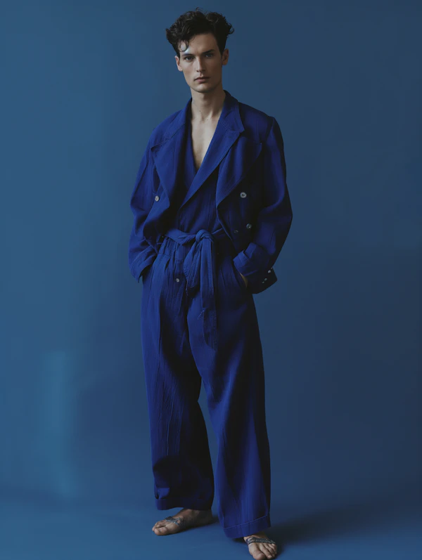 Blue Attire Fashion Portrait