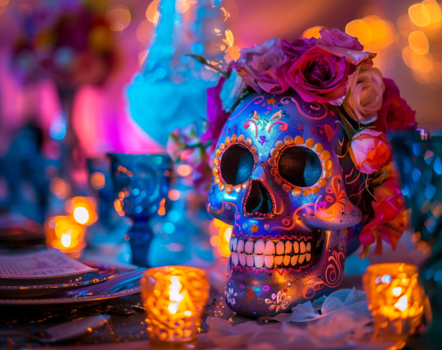 Decorated Skull for Día de los Muertos