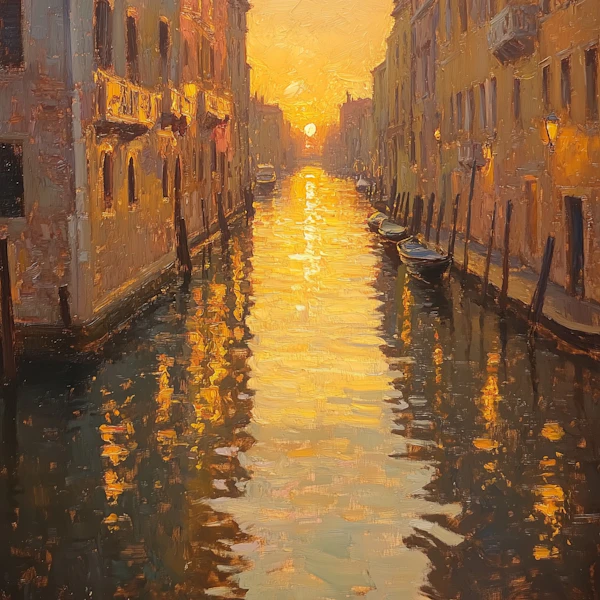 Venetian Sunset Painting