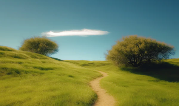 Serene Hillside Path