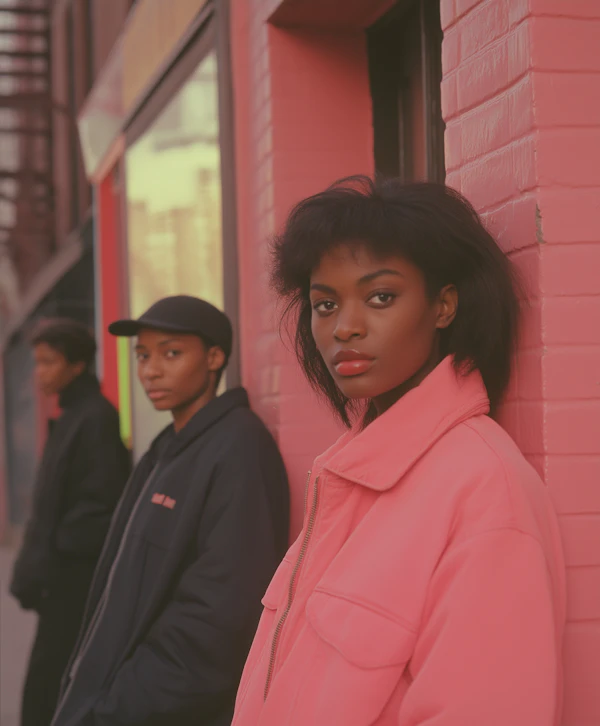 Pink Wall Portrait