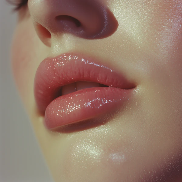 Glossy Lips Close-Up
