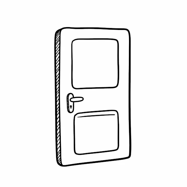 Minimalist Door Drawing