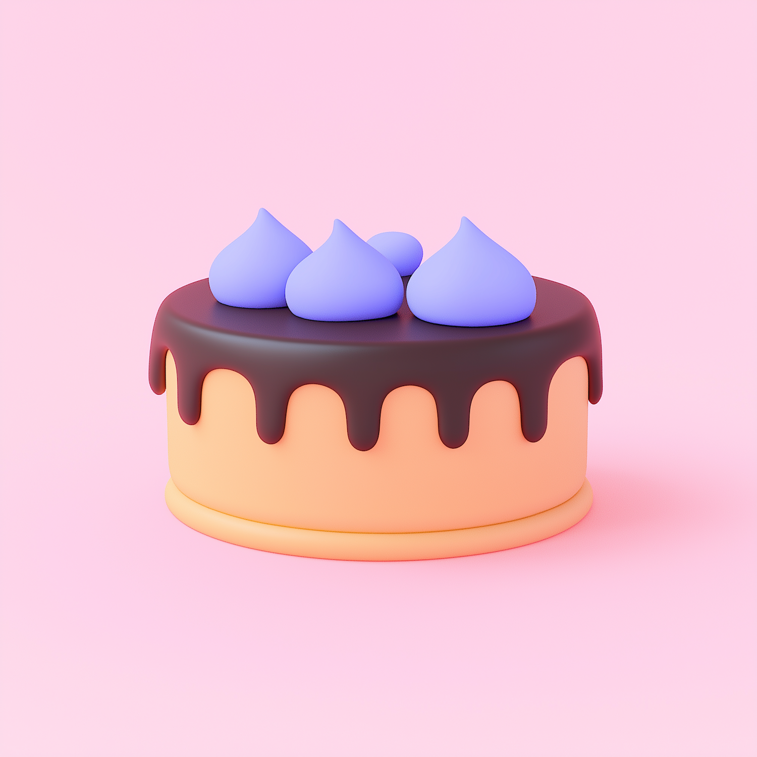 Stylized Vanilla Cake Illustration