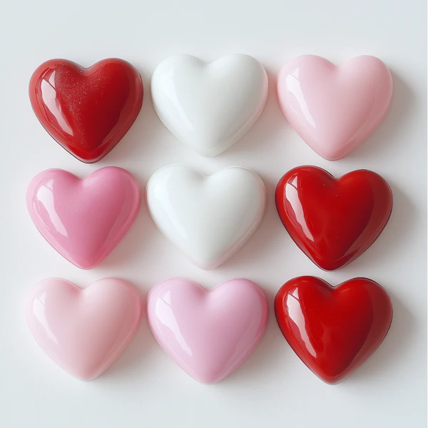 Glossy Heart Grid