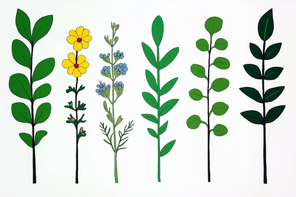 Stylized Plant Illustrations