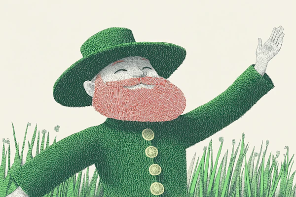 Cheerful Bearded Character
