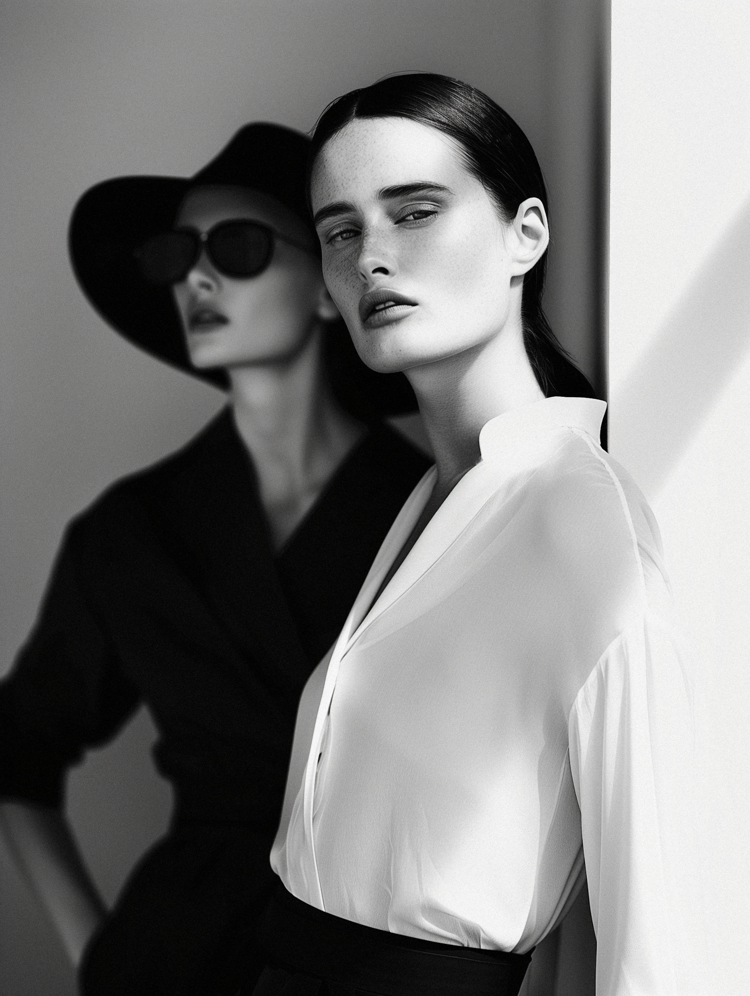 Two Women in Black and White