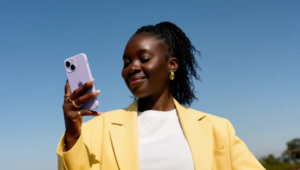 Smiling Woman with Phone