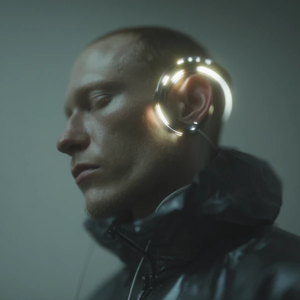 Futuristic Earpiece Portrait