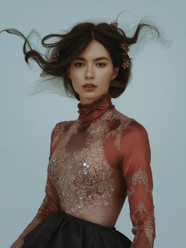 Elegant Floral Portrait