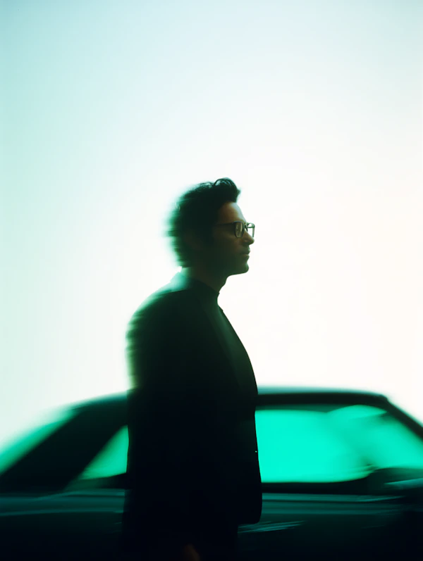 Silhouette and Car Scene